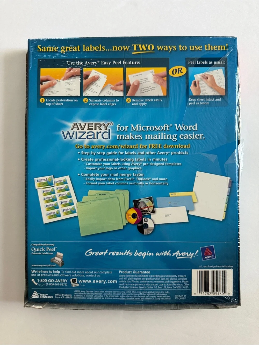 Avery Easy Peel White Mailing Labels - Laser